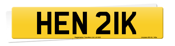 Registration number HEN 21K
